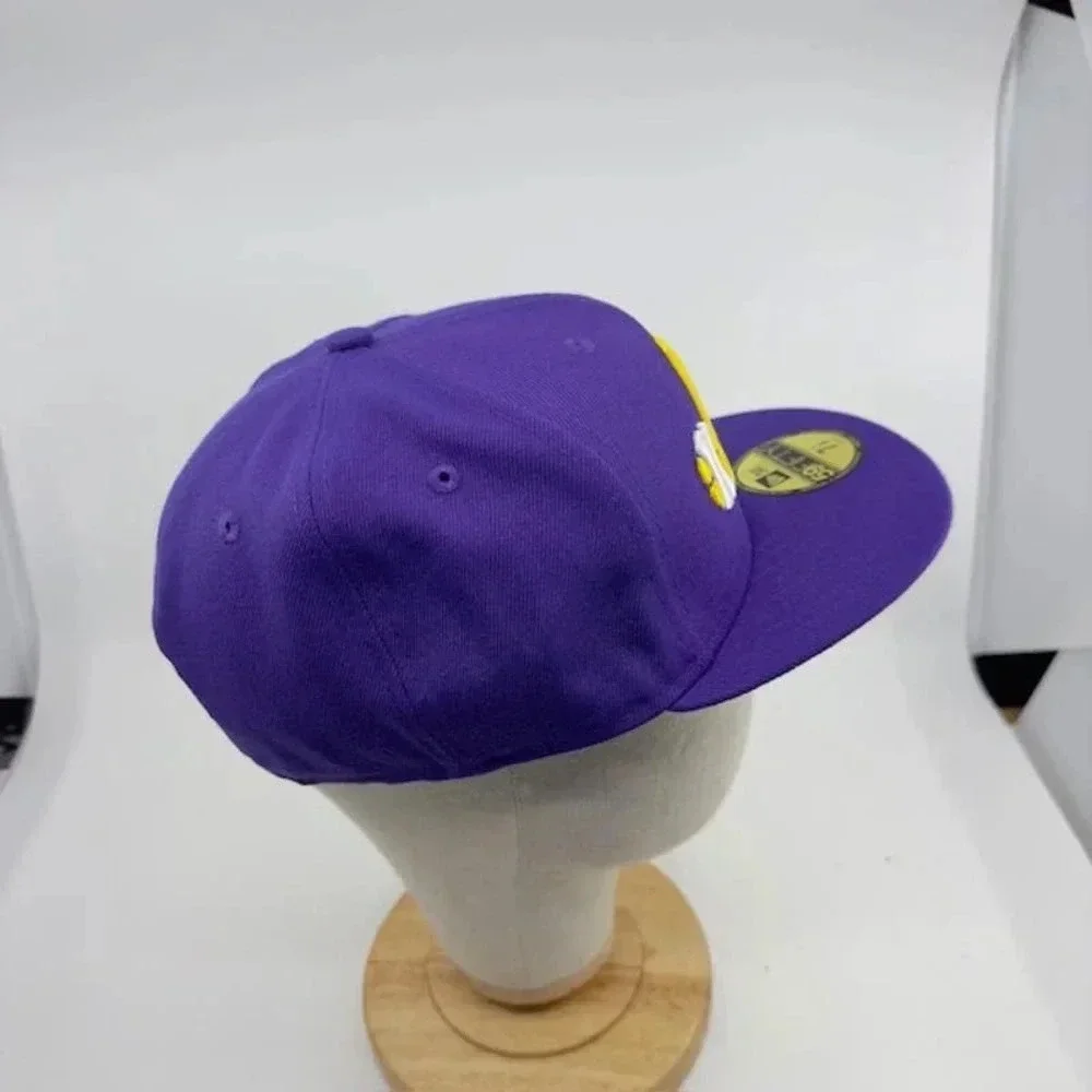 NEW New Era 59Fifty Utah Jazz Classic Edition Baseball Cap Purple Yellow Mens OS - Picture 2 of 5